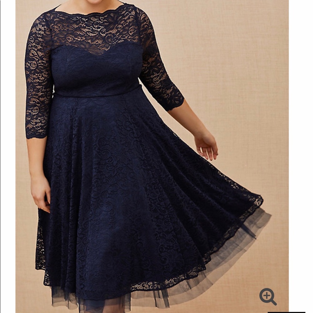 Special occasion navy lace Torrid dress